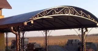 Кованые односкатные навесы для дома в Краснокамске | Цены от 2071 руб.